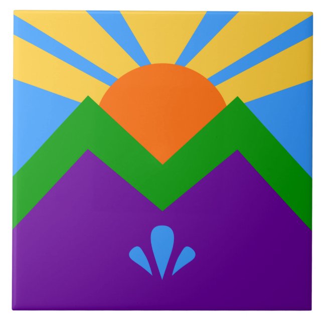 Azulejo Manitou Springs Flag Tile (Frente)