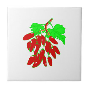 Azulejo Manojo de pimientas rojas