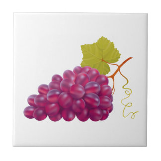 Azulejo Manojo delicioso de uvas rojas