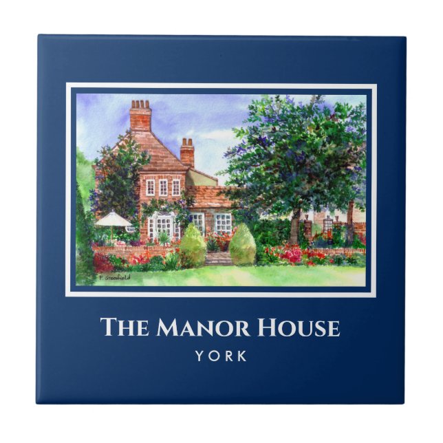 Azulejo Manor House York Inglaterra Country Garden (Frente)