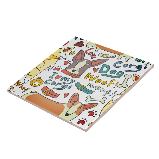 Azulejo Mantener o crear su propio texto y diseño :-) Gran (Lado)