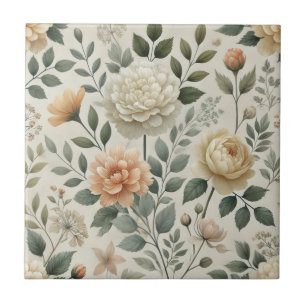 Azulejo Mantequilla de agua amarilla Primavera floral y ve