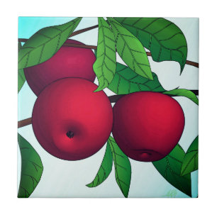 Azulejo "Manzanas en una rama"