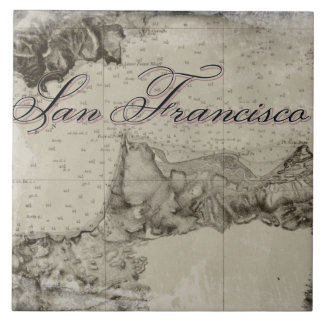 Azulejo Mapa 1859 de San Francisco Bay