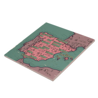Azulejo Mapa antiguo de España