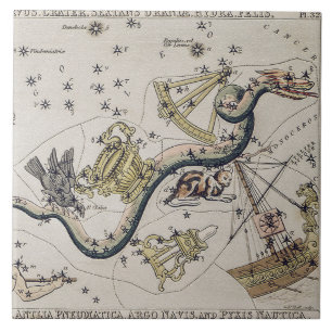 Azulejo Mapa astronómico vintage