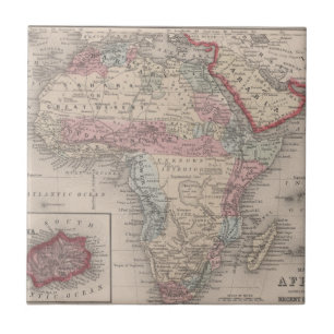 Azulejo Mapa de África con St. Helena