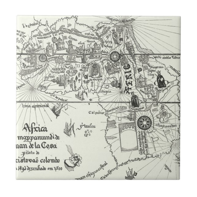Azulejo Mapa de África el | 1500 (Frente)