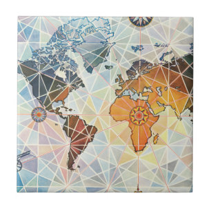 Azulejo Mapa de Air Afrique del mundo