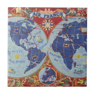 Azulejo Mapa de Air France del mundo