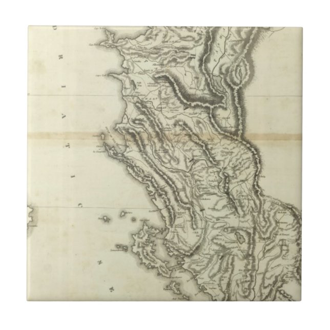 Azulejo Mapa de Albania (Frente)