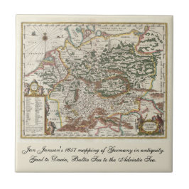 Azulejo Mapa de Alemania de época del mar Báltico