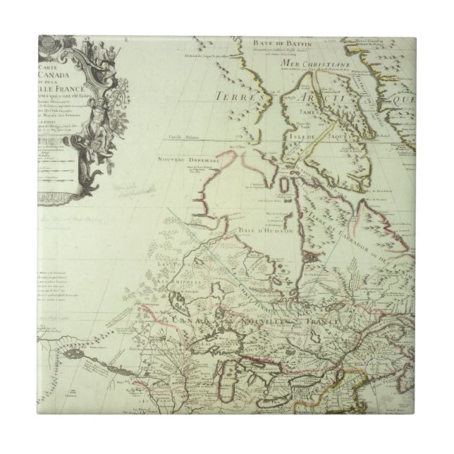 Azulejo Mapa de Canadá (Frente)