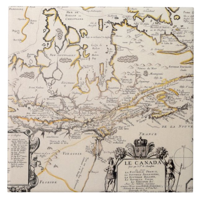 Azulejo Mapa de Canadá (Frente)