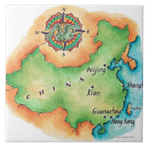 Azulejo Mapa de China