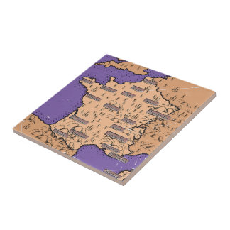 Azulejo Mapa de época de Francia