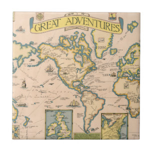 Azulejo Mapa de grandes aventuras