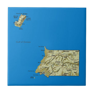 Azulejo Mapa de Guinea Ecuatorial