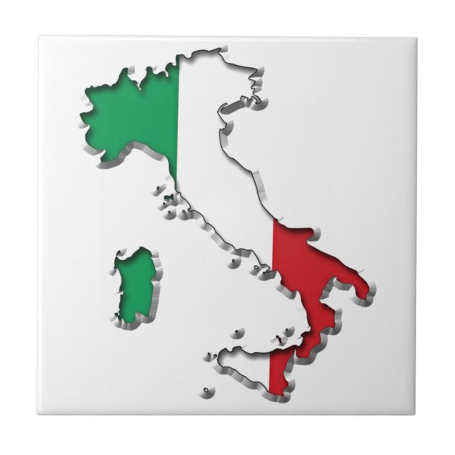 Azulejo Mapa de Italia (Frente)