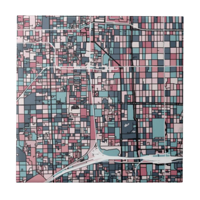 Azulejo Mapa de Kyoto Japón (Frente)