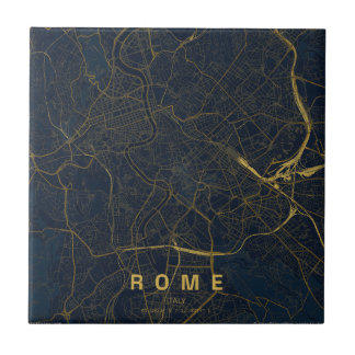 Azulejo Mapa de la ciudad de Roma Italia Diseño Minimalist