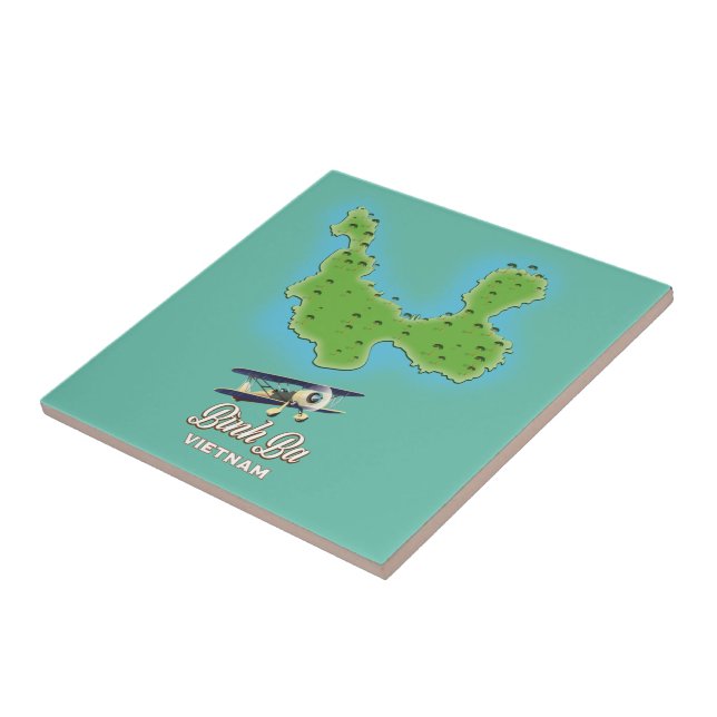 Azulejo Mapa de la isla Bình Ba Mapa de Vietnam (Lado)