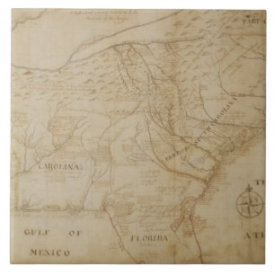 Azulejo Mapa de la parte del sudeste de Norteamérica, 172