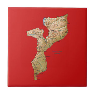 Azulejo Mapa de Mozambique