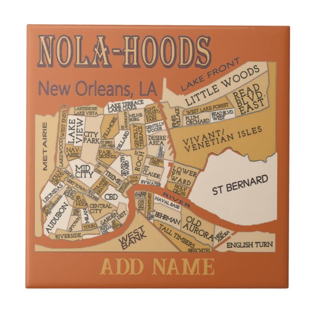 Azulejo Mapa de Nola-Hoods (Frente)