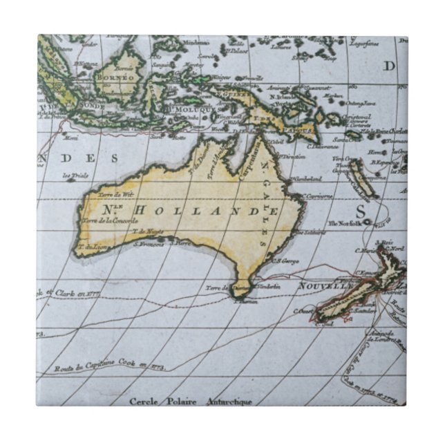 Azulejo Mapa de nueva Holanda (Frente)