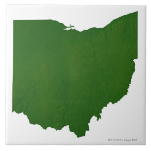 Azulejo Mapa de Ohio