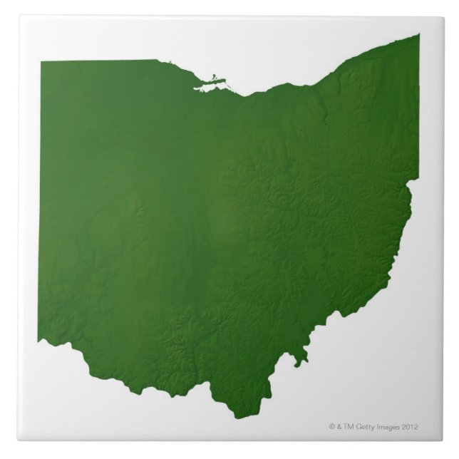 Azulejo Mapa de Ohio (Frente)