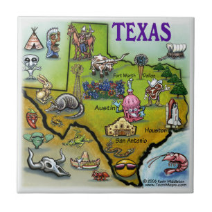 Azulejo Mapa de Personalizados de Texas
