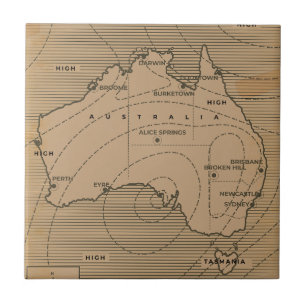 Azulejo Mapa del clima de Australia