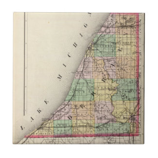 Azulejo Mapa del condado de Berrien, Michigan