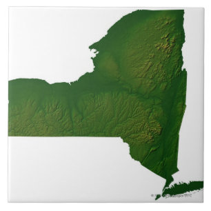 Azulejo Mapa del estado de Nueva York