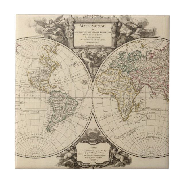 Azulejo Mapa del mundo 9 (Frente)