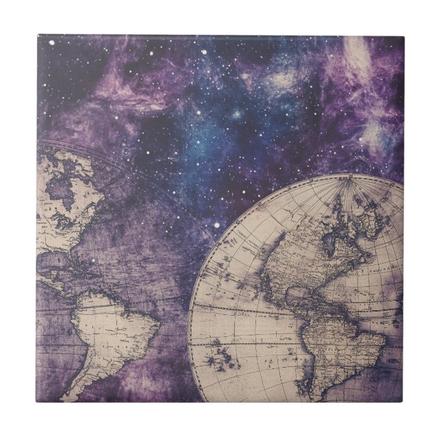 Azulejo Mapa del mundo de la época celestial (3) (Frente)