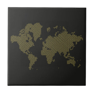 Azulejo Mapa del mundo digital