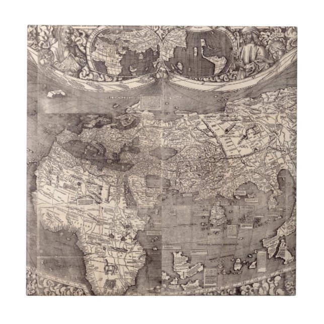 Azulejo Mapa del mundo el | 1507 (Frente)