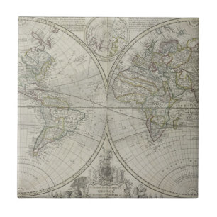 Azulejo Mapa del mundo el   1736