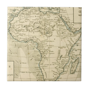 Azulejo Mapa del vintage de África