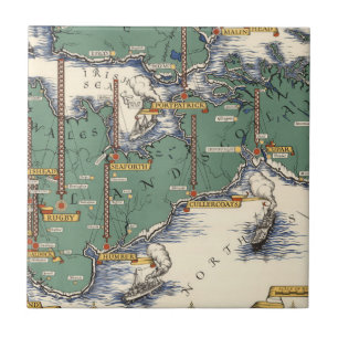 Azulejo Mapa inalámbrico de las estaciones de la oficina