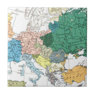 Azulejo Mapa racial de Europa