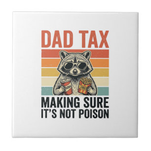 Azulejo Mapache De Impuesto De Papá Diseño De Camiseta Div