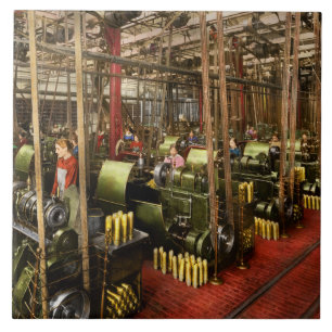 Azulejo Maquinista - Guerra - Cinturones y Bombas 1916