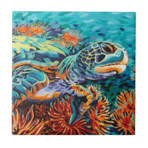 Azulejo Mar corazón