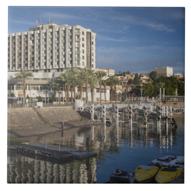 Azulejo Mar de Galilea-Lago Tiberias frente al mar, amanec (Frente)