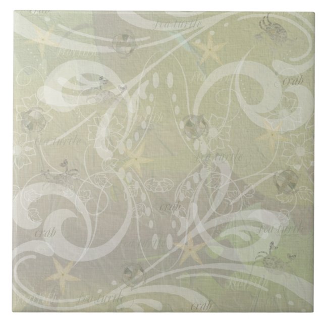 Azulejo Mar de la casa de playa (Frente)