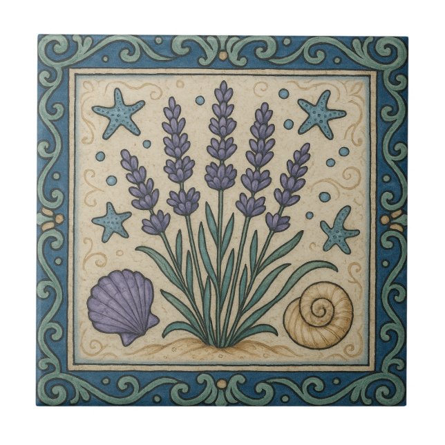 Azulejo Mar de Lavender (Frente)